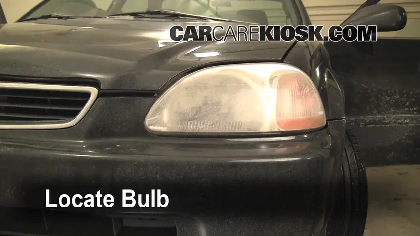 1997 Honda Civic LX 1.6L 4 Cyl. Lights Turn Signal - Front (replace bulb)